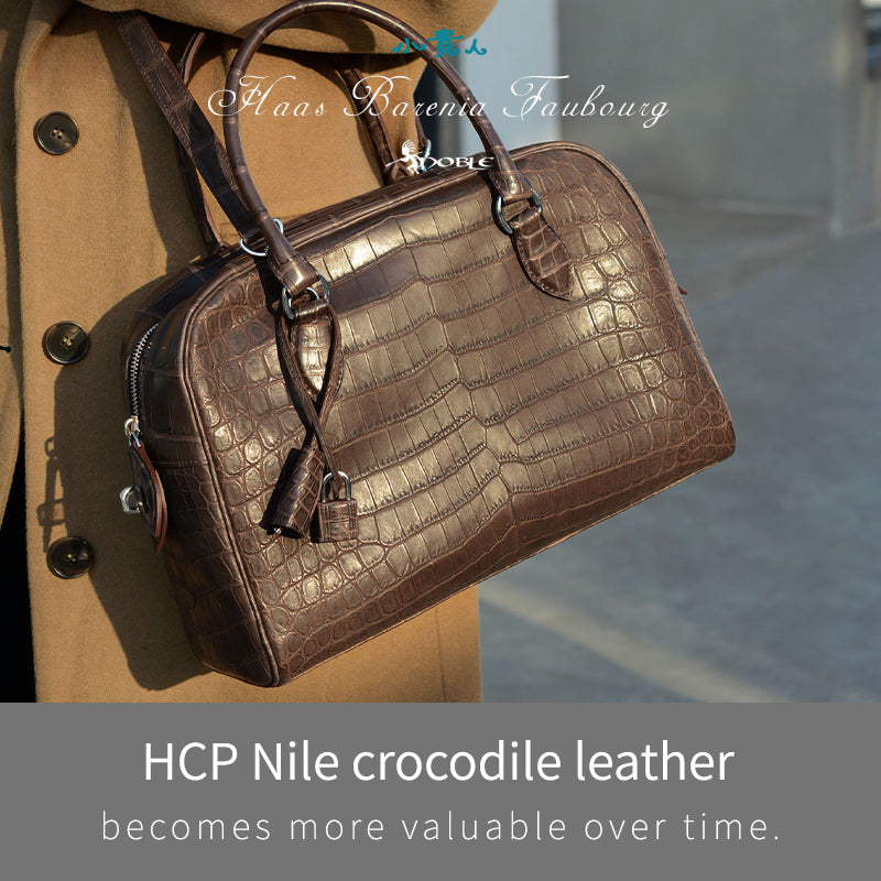 Grade-A Eco-Friendly Uncoated Crocodile Leather – Naturally Smooth & Glossy Finish