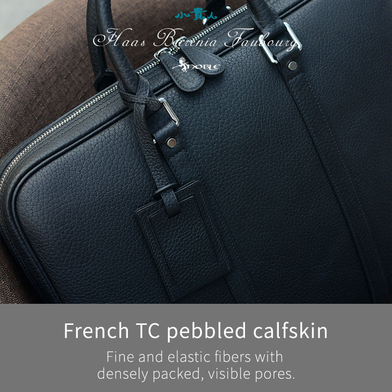 High-End Luxury Men's Bag in TC Pebbled Calfskin Leather – Premium Craftsmanship