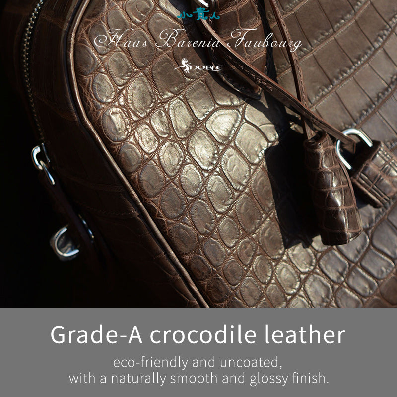 Grade-A Eco-Friendly Uncoated Crocodile Leather – Naturally Smooth & Glossy Finish