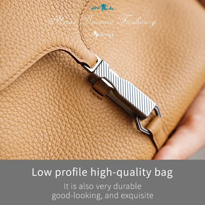 TC Genuine Leather Small Handbag – Versatile Handheld & Crossbody Style