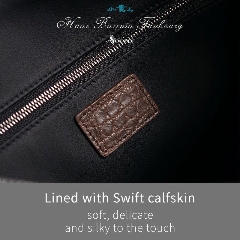 Grade-A Eco-Friendly Uncoated Crocodile Leather – Naturally Smooth & Glossy Finish