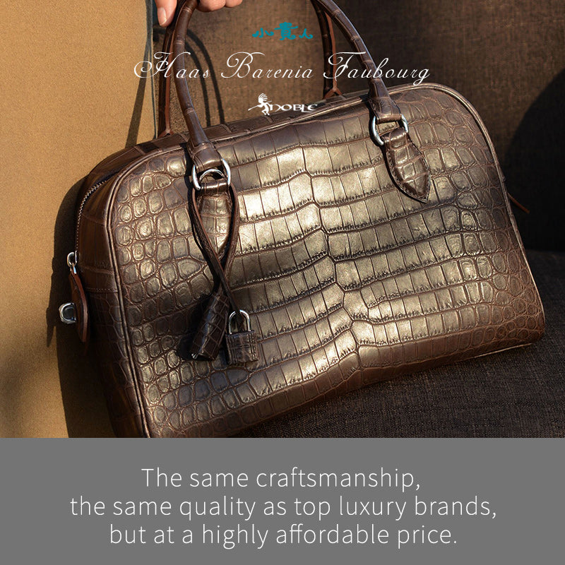 Grade-A Eco-Friendly Uncoated Crocodile Leather – Naturally Smooth & Glossy Finish