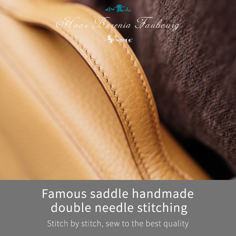 TC Genuine Leather Small Handbag – Versatile Handheld & Crossbody Style