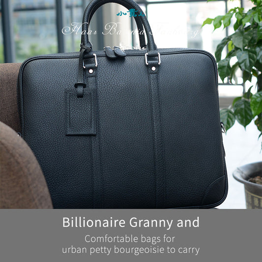 High-End Luxury Men's Bag in TC Pebbled Calfskin Leather – Premium Craftsmanship